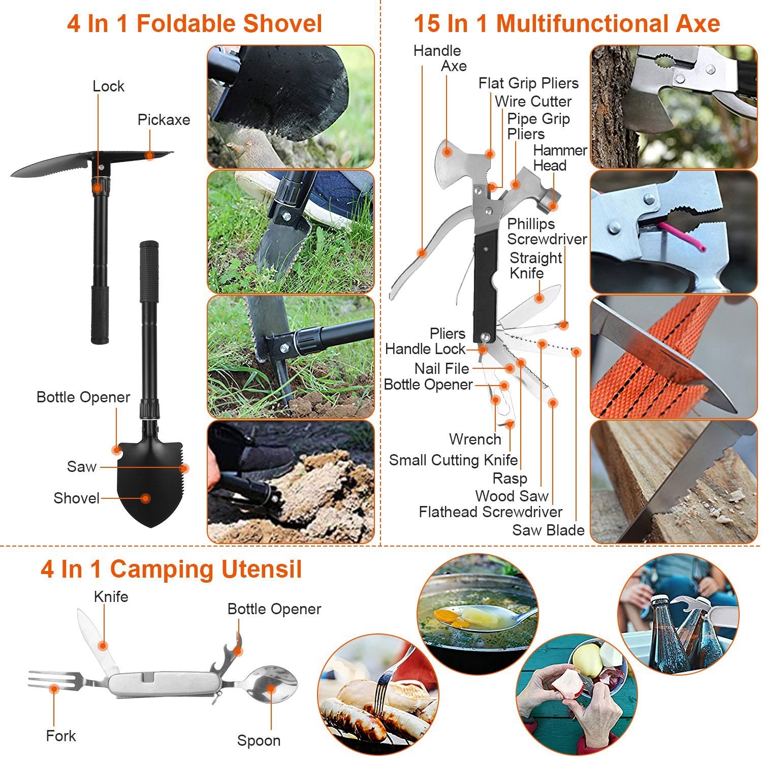 125 Piece Survival Kit Emergency Outdoor Essentials