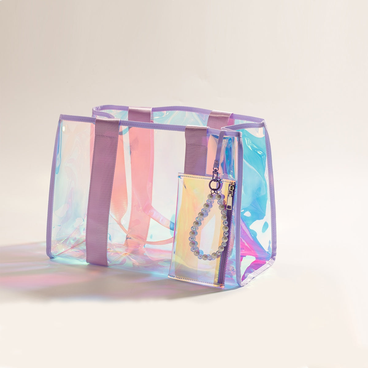Vibrant Beach Bag With Waterproof Phone Pocket