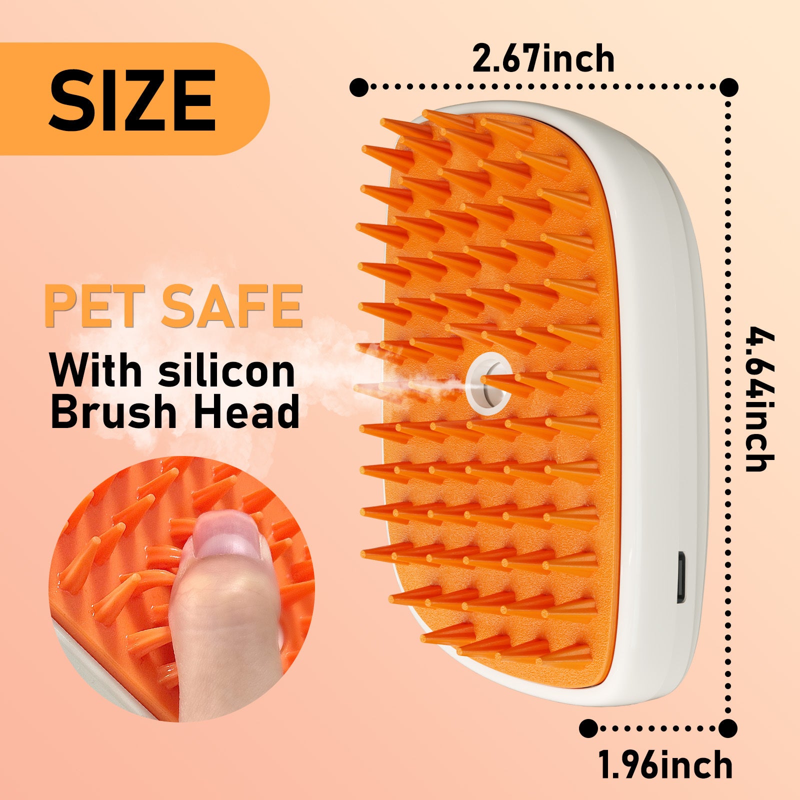 Cat Steam Brush 4 In 1 Anti Static Grooming