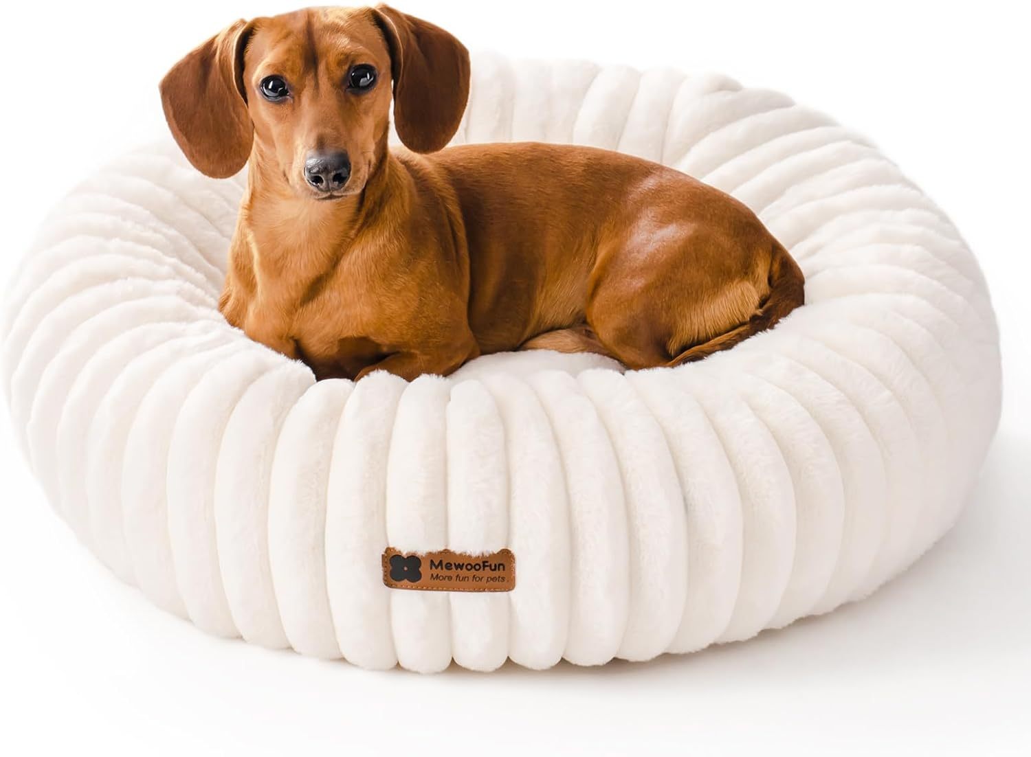 Calming Donut Pet Bed With Non Slip Bottom