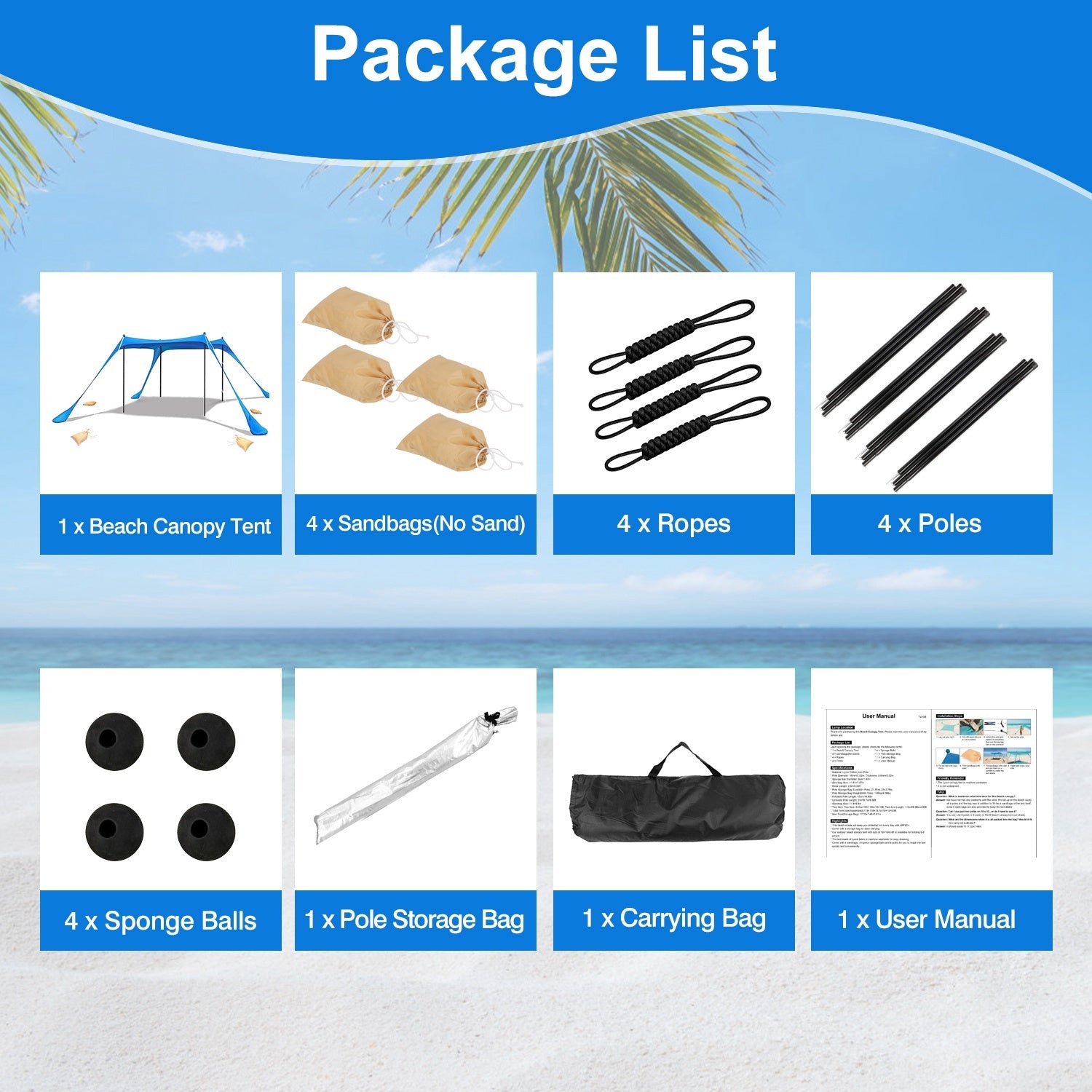 Beach Tent Sun Shelter UPF50