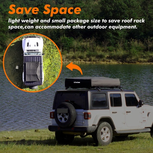 Aluminum Rooftop Tent – 140cm, Fast Setup, Waterproof, Fits Sedans, SUVs & Trucks