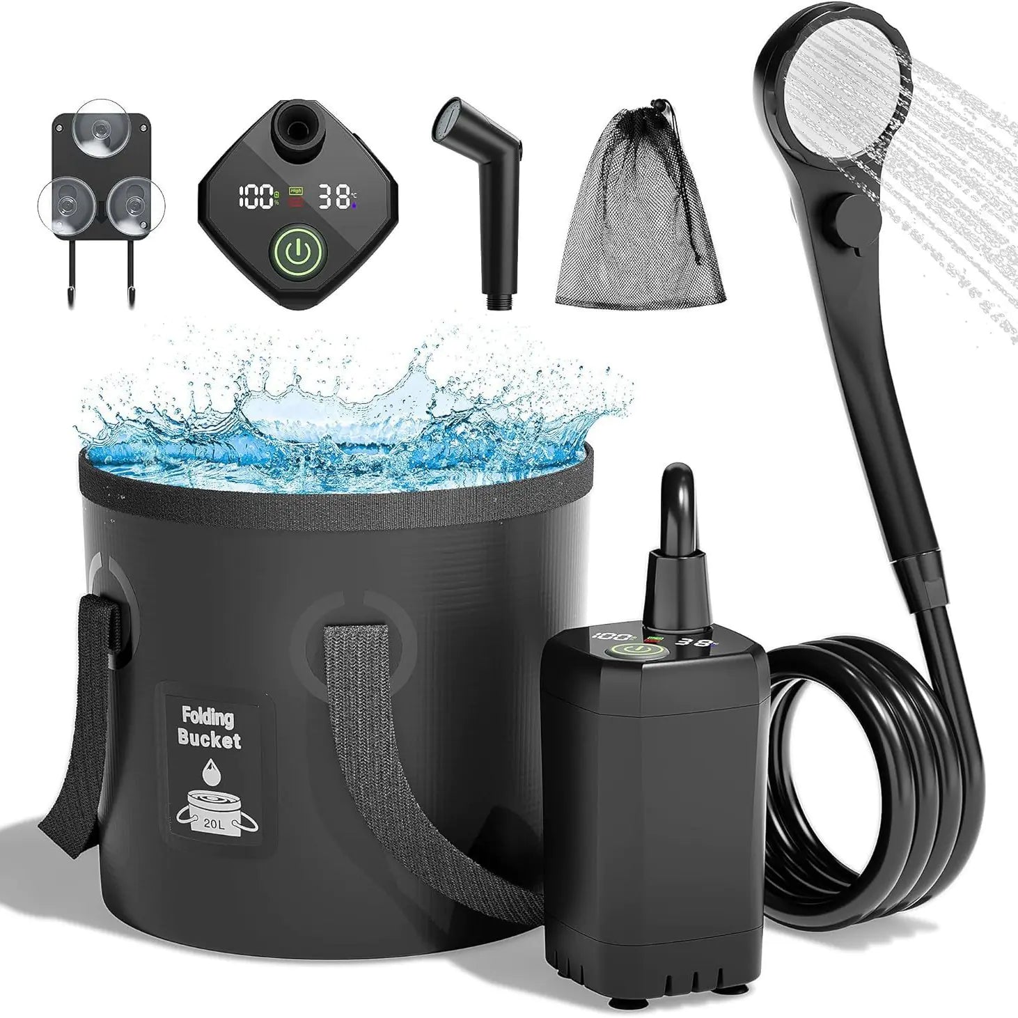 Portable Camping Shower With Battery