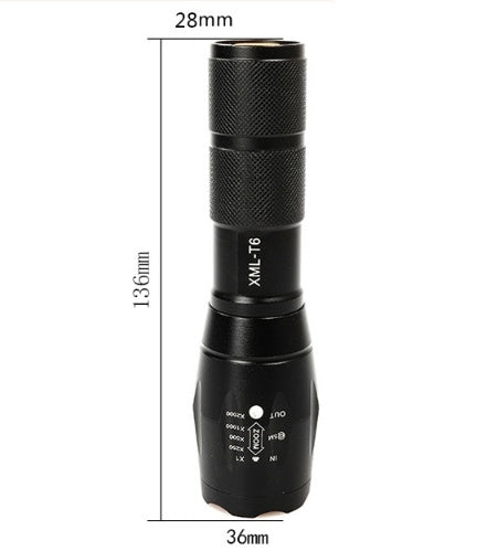 Zoomable LED Flashlight Max Focus