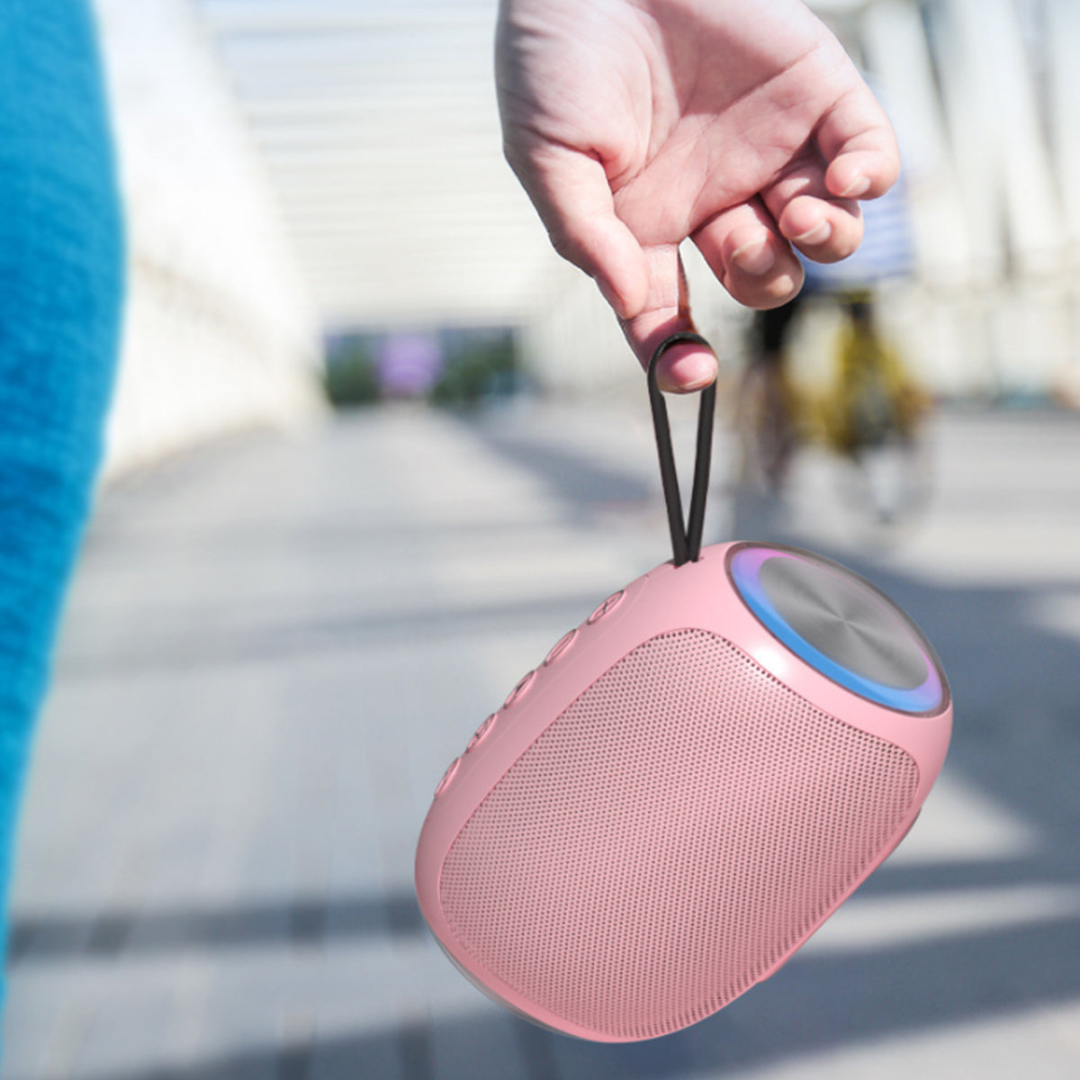 Oval Drum Bluetooth Speaker LED Ring