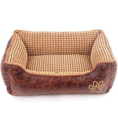Suede Dog Bed Set Blanket, Toy Bone & Cooling Mat Included