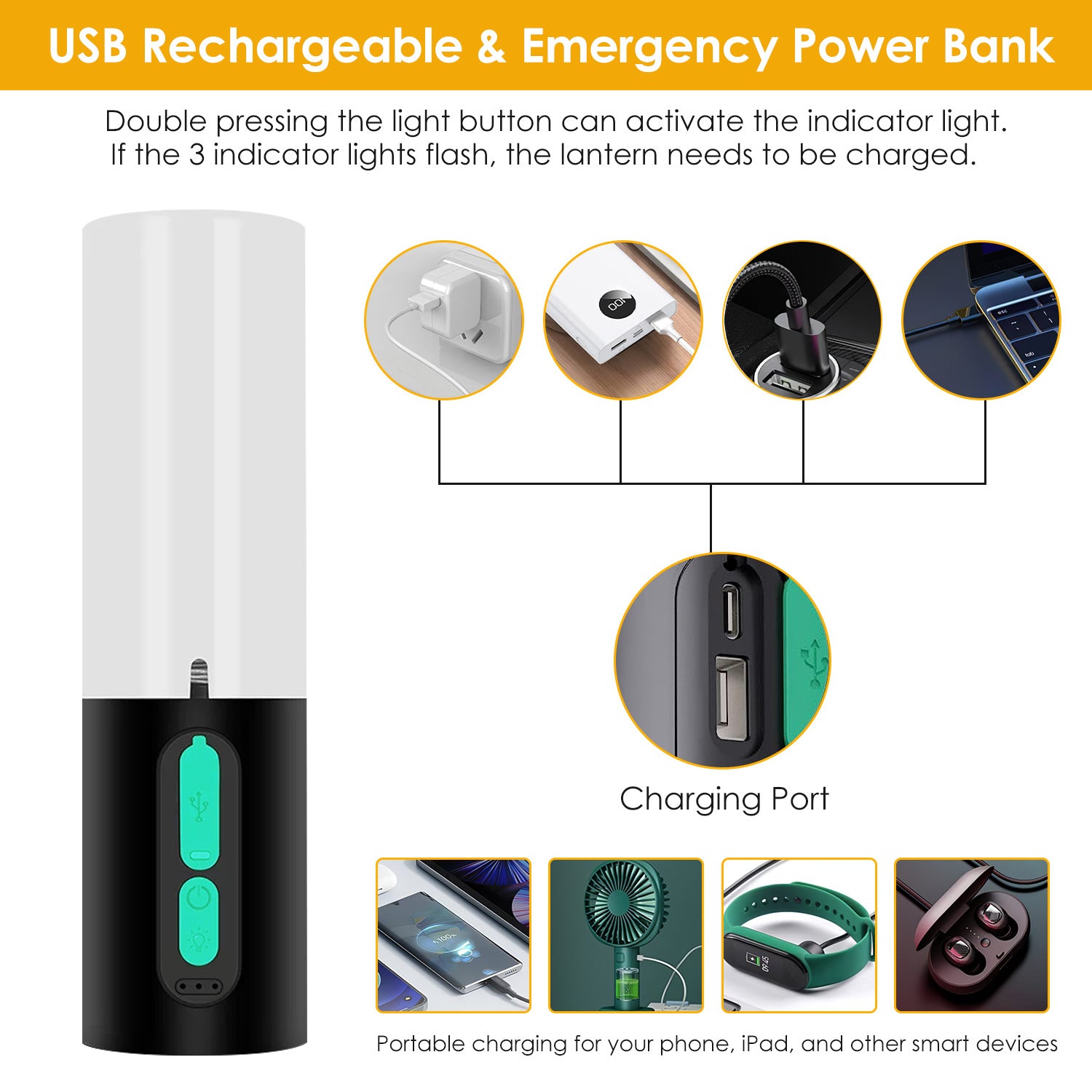 Waterproof Camping String Light IP44 33ft