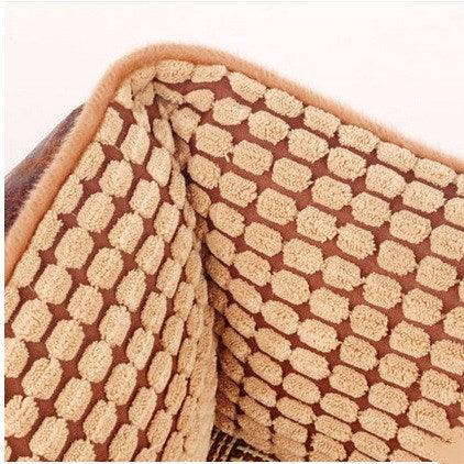 Suede Dog Bed Set Blanket, Toy Bone & Cooling Mat Included