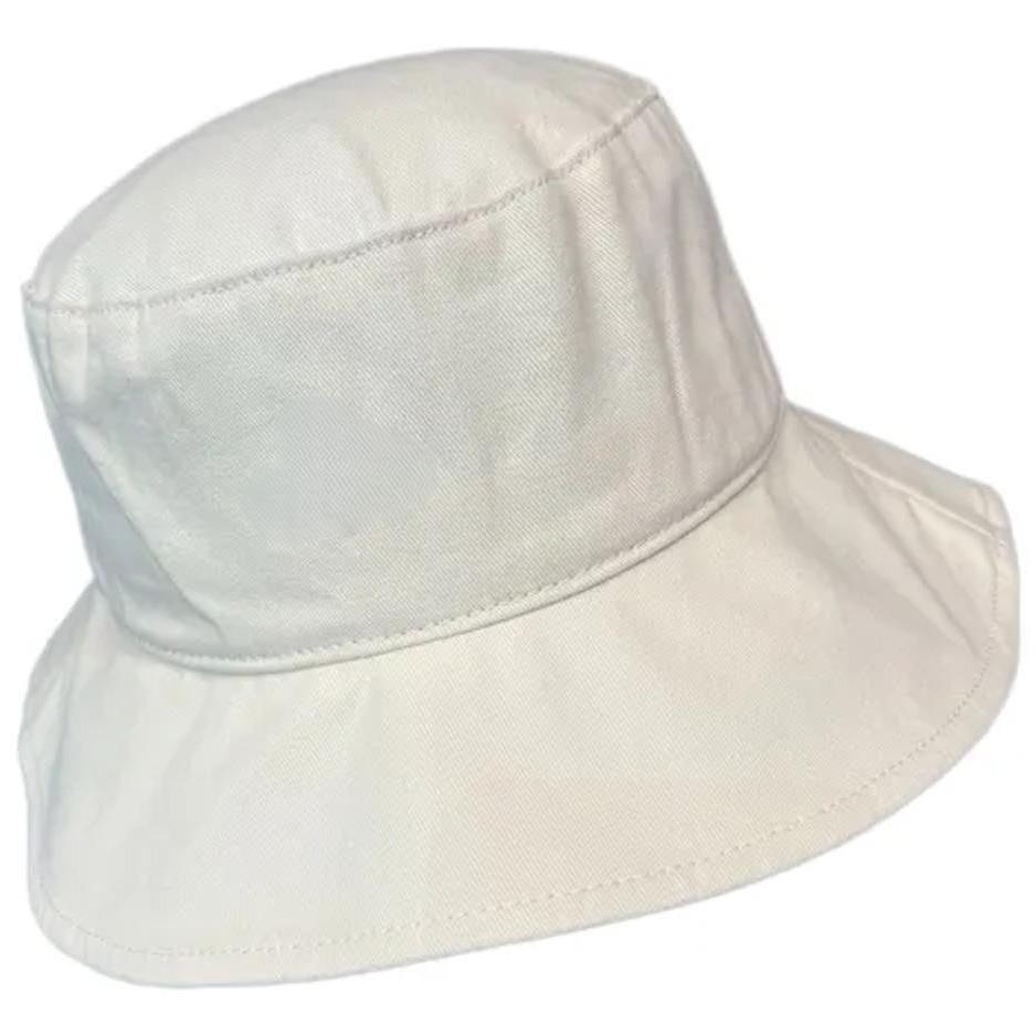 Unisex Summer Cotton Wide Brim Bucket Hat UV Protection