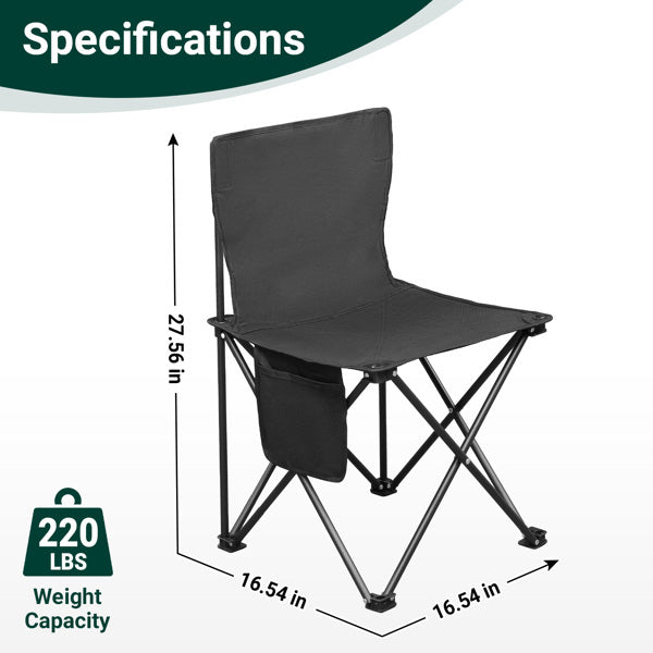 Compact Folding Camping Chairs 4 Pack with