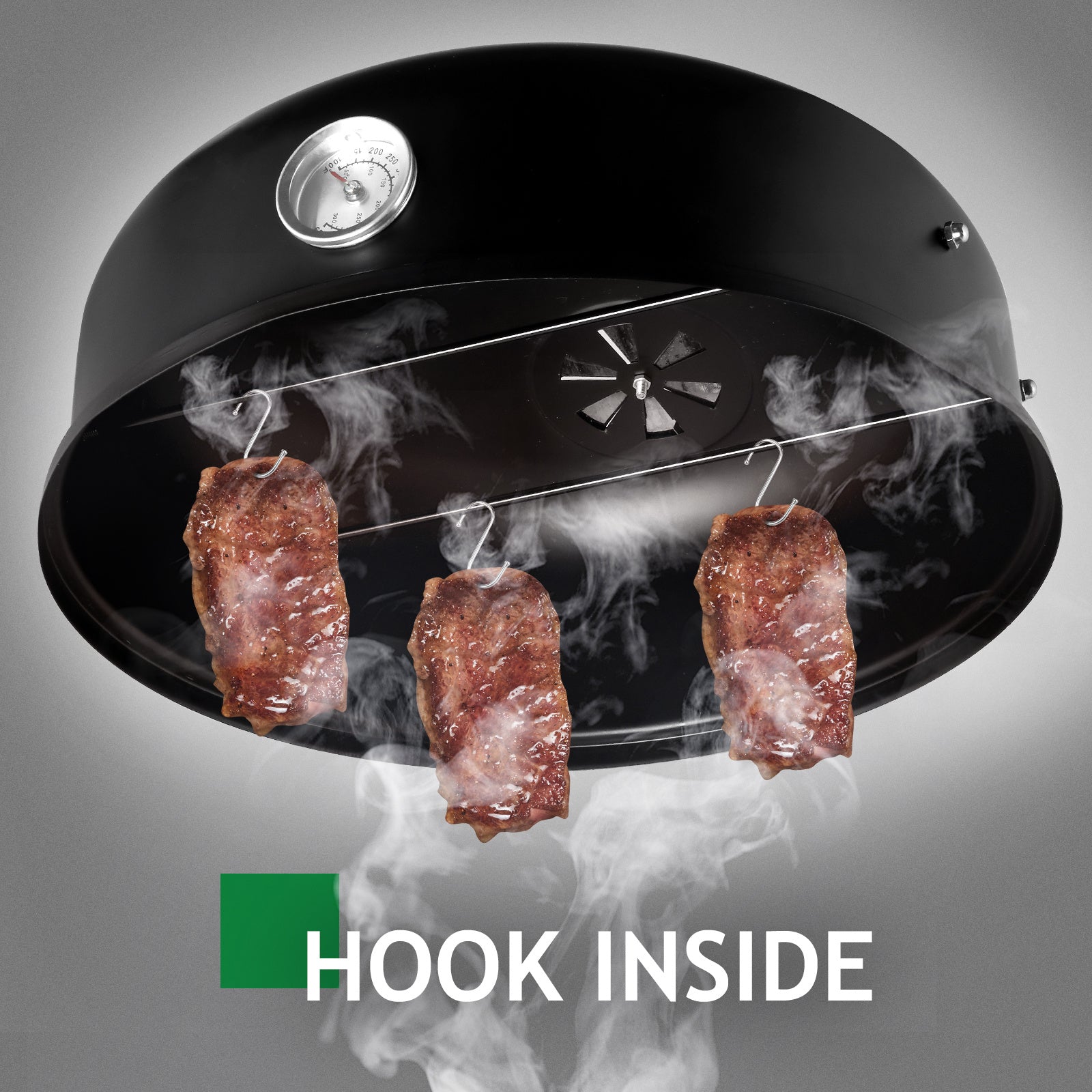 Vertical Charcoal Smoker Double Walled
