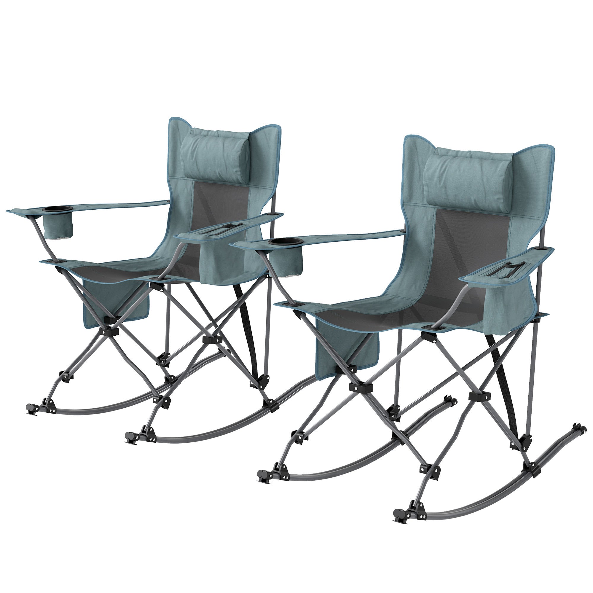 Folding Rocking Camping Chairs Headrest