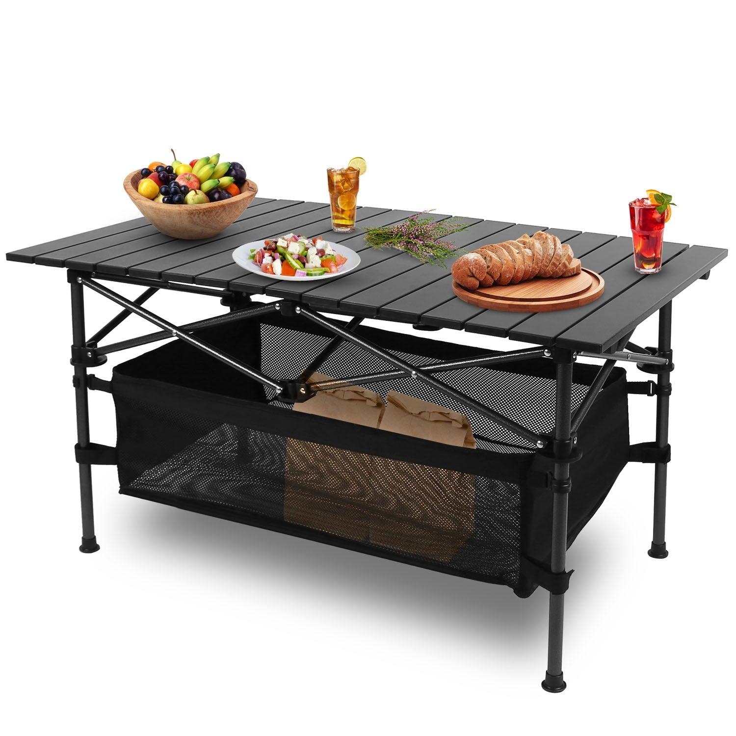 Folding Camping Table Rollup With Storage Bag