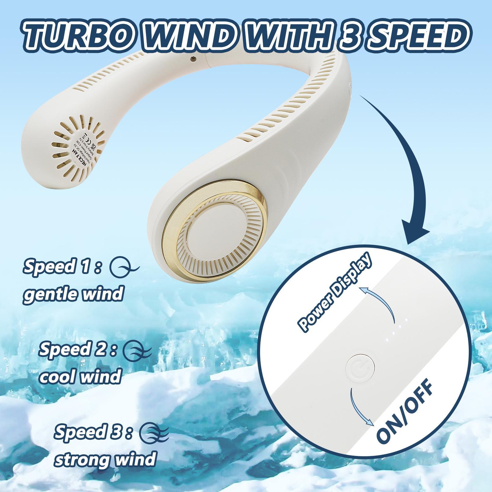 Turbo Wind Turbine Neck Fan 3 Speeds