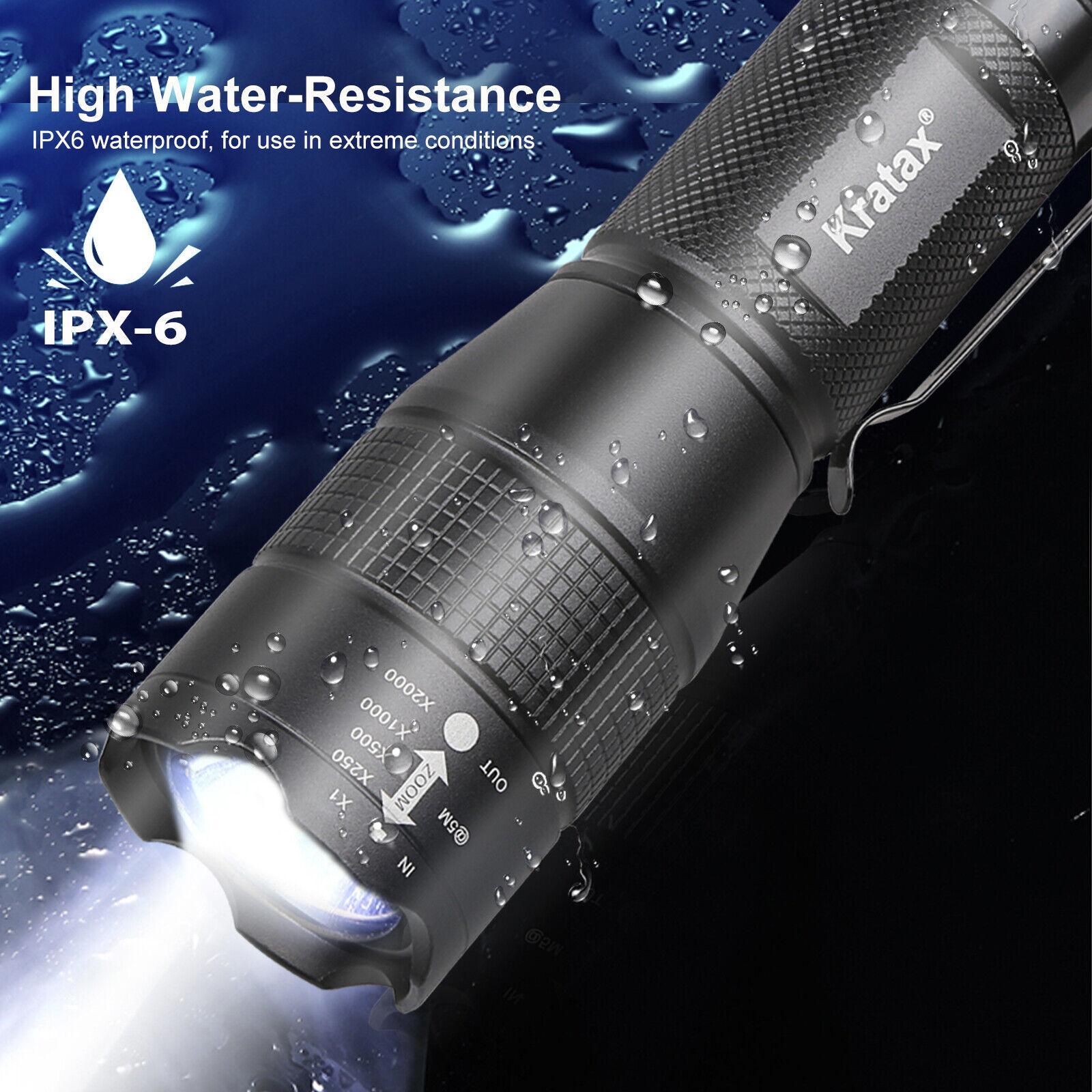 Tactical Flashlight Zoomable LED UV Comes With Knife