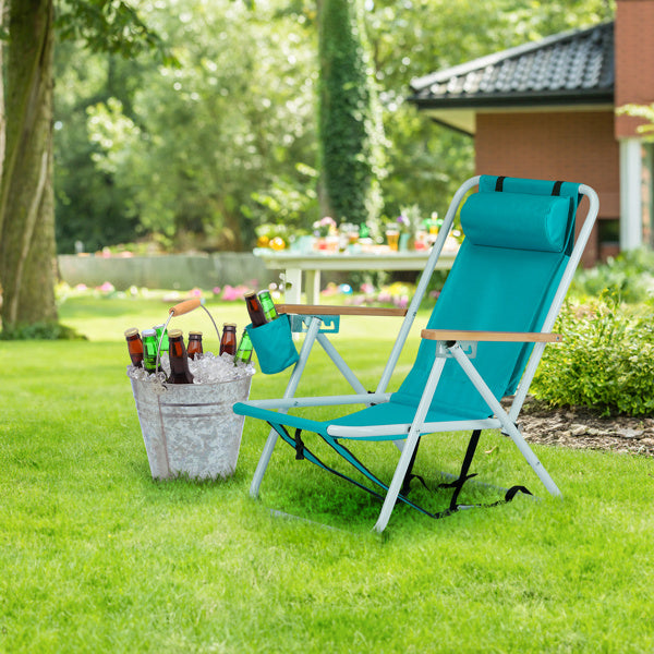 Deluxe Mint Green Beach Chair Four Position