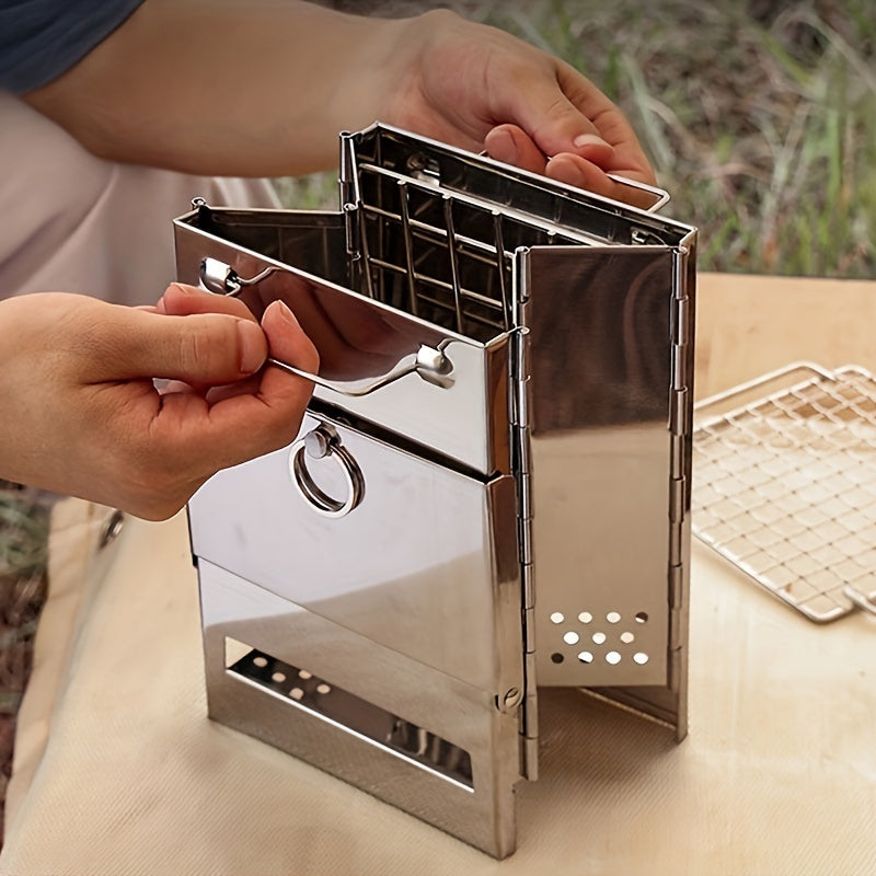 Folding Mini Stainless Steel Charcoal Stove