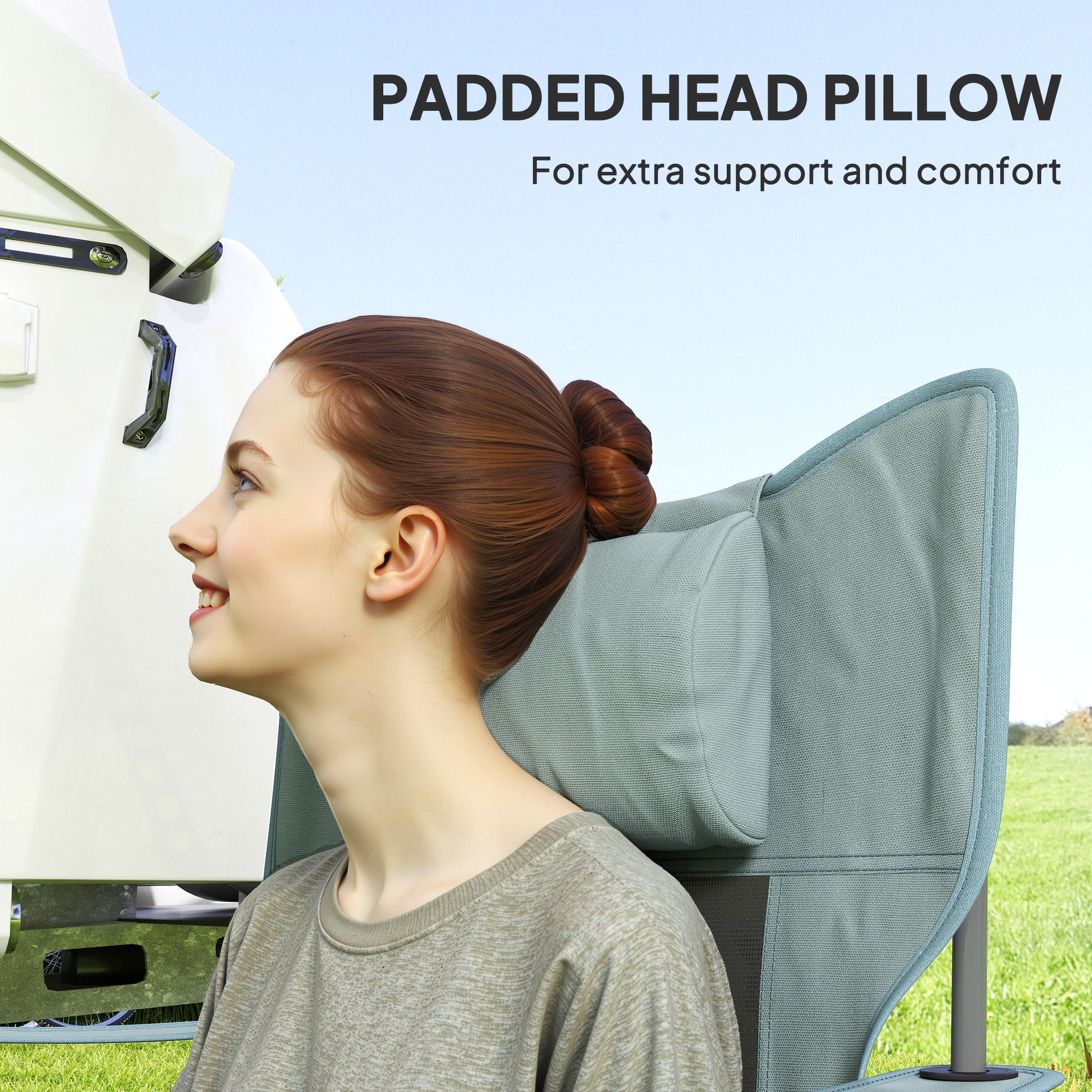 Folding Rocking Camping Chairs Headrest