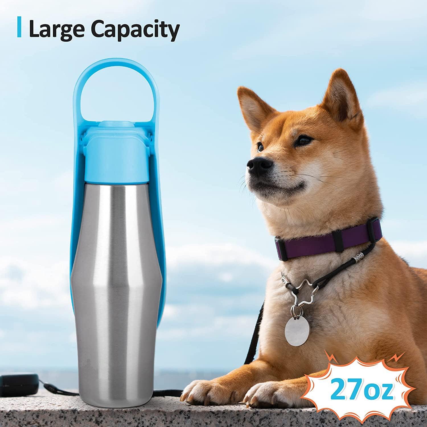 Dog Water Bottle With Leakproof Cap Hydrates