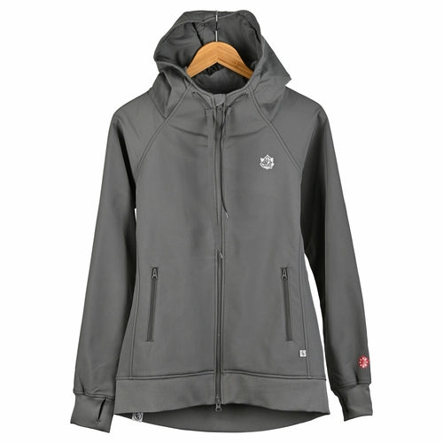 Womens Tech Zip Hoodie Hidden Hood Pocket