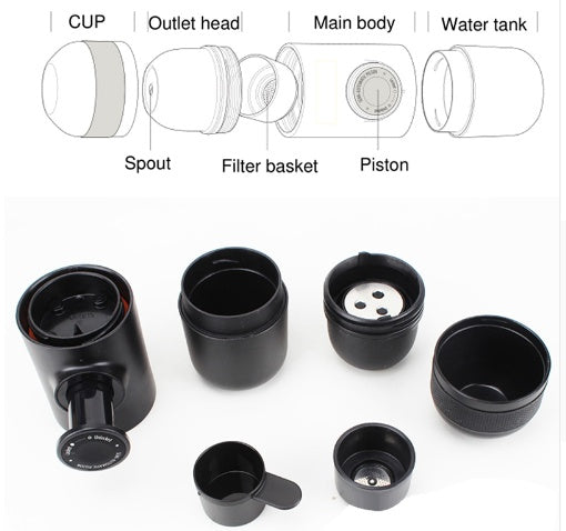 Portable Manual Coffee Maker 8 Bar