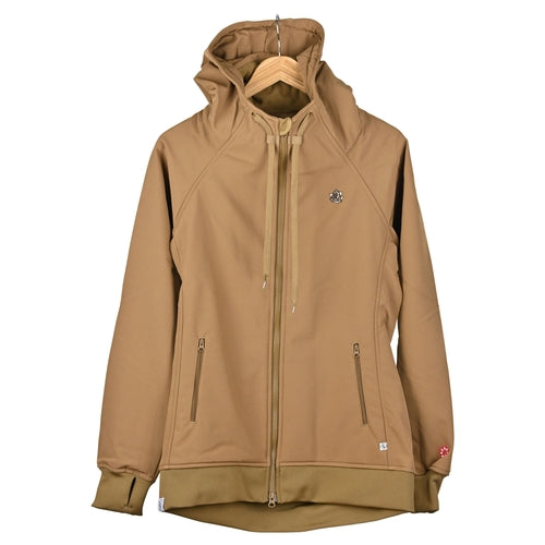 Womens Tech Zip Hoodie Hidden Hood Pocket