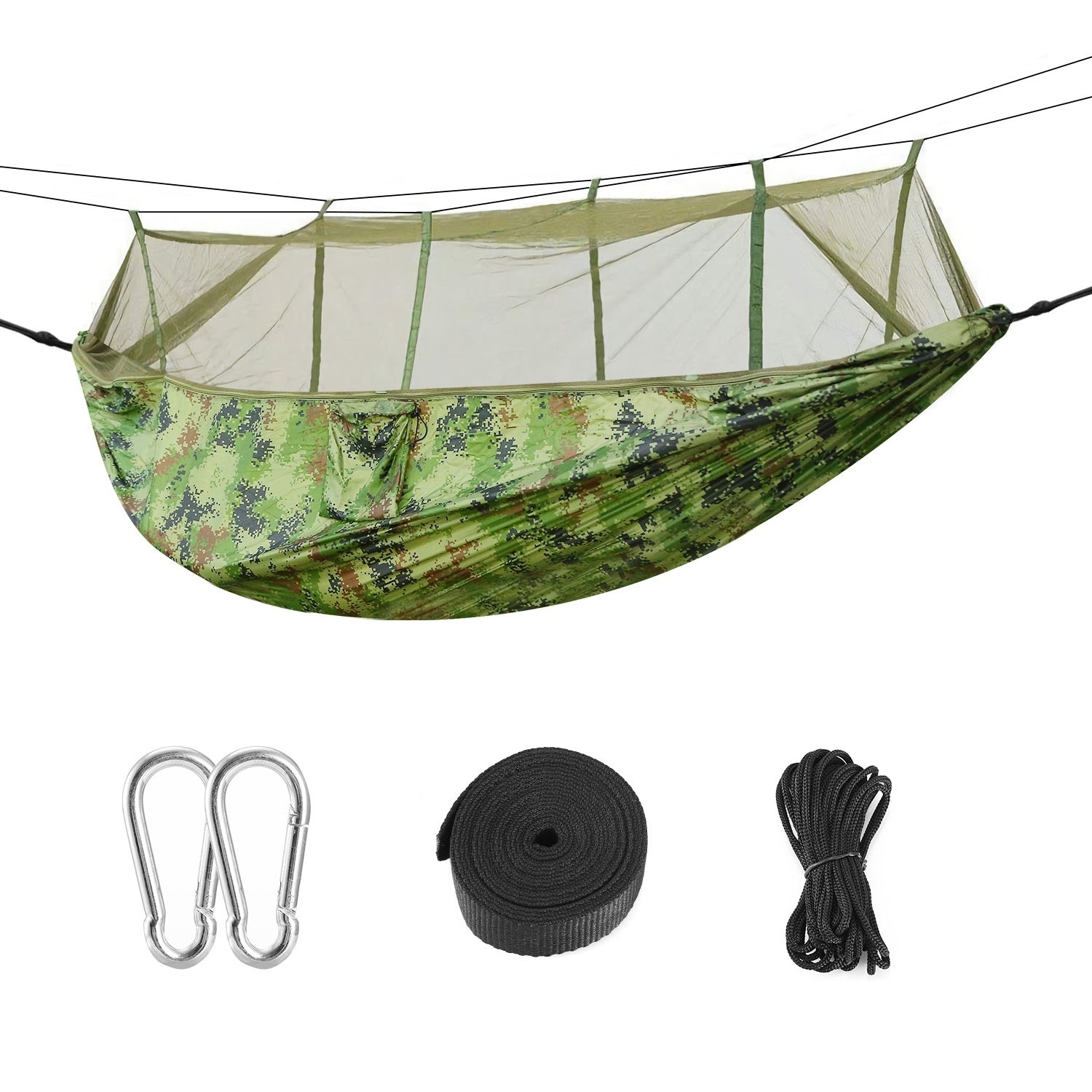 Two Person Hammock With Mosquito Net 600Lb Load Capacity