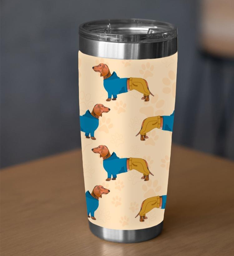 Dachshund Tumbler Stainless Steel