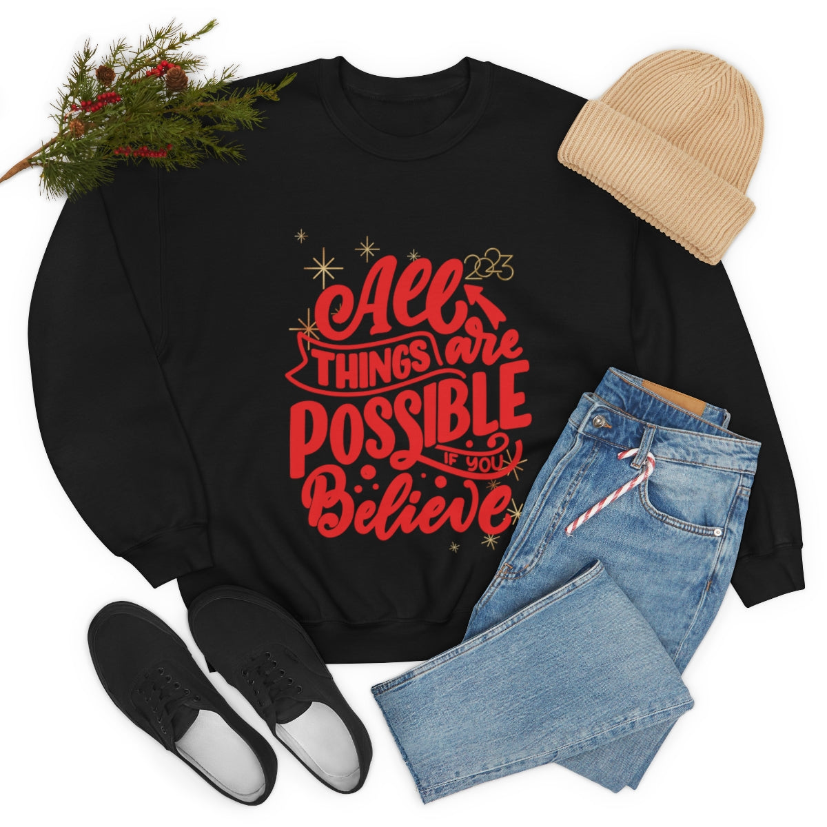 Inspiring Womens Sweatshirt Positive Message