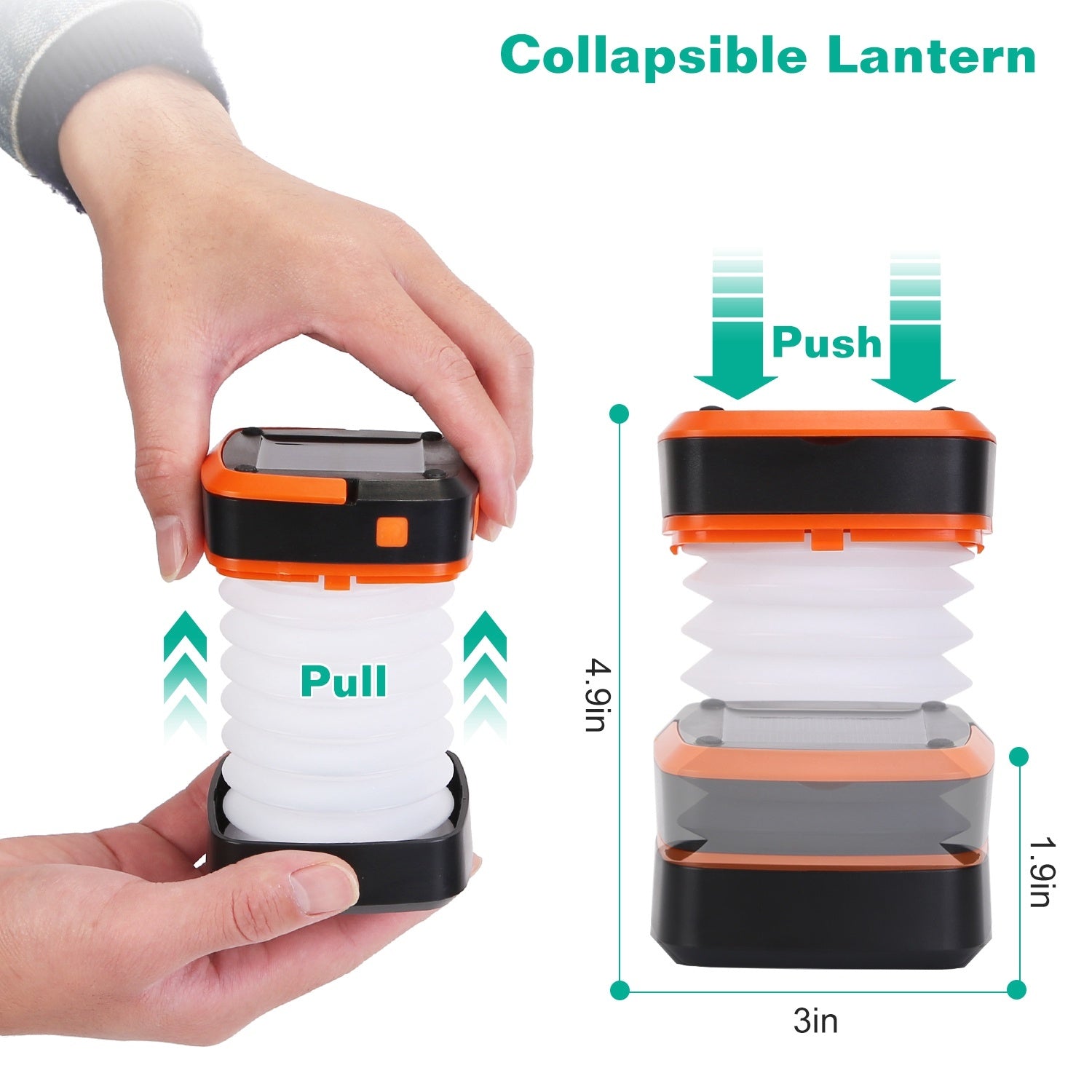 Solar Collapsible Lantern USB Rechargeable 360 Light