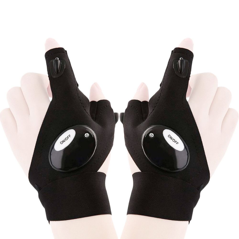 LED Gloves With Finger Lights For Handsfree Work