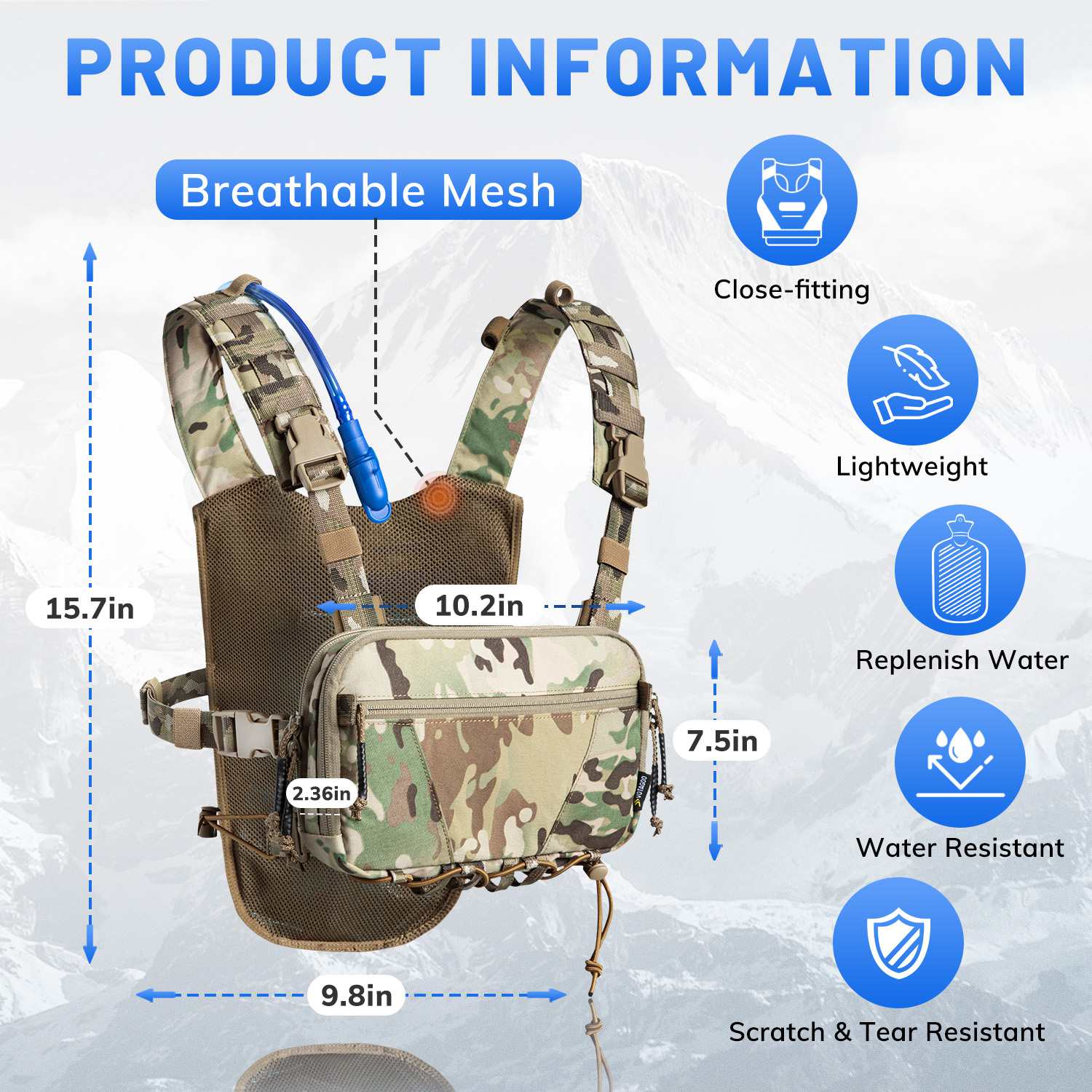 Running Hydration Vest With 2L Water No Bounce