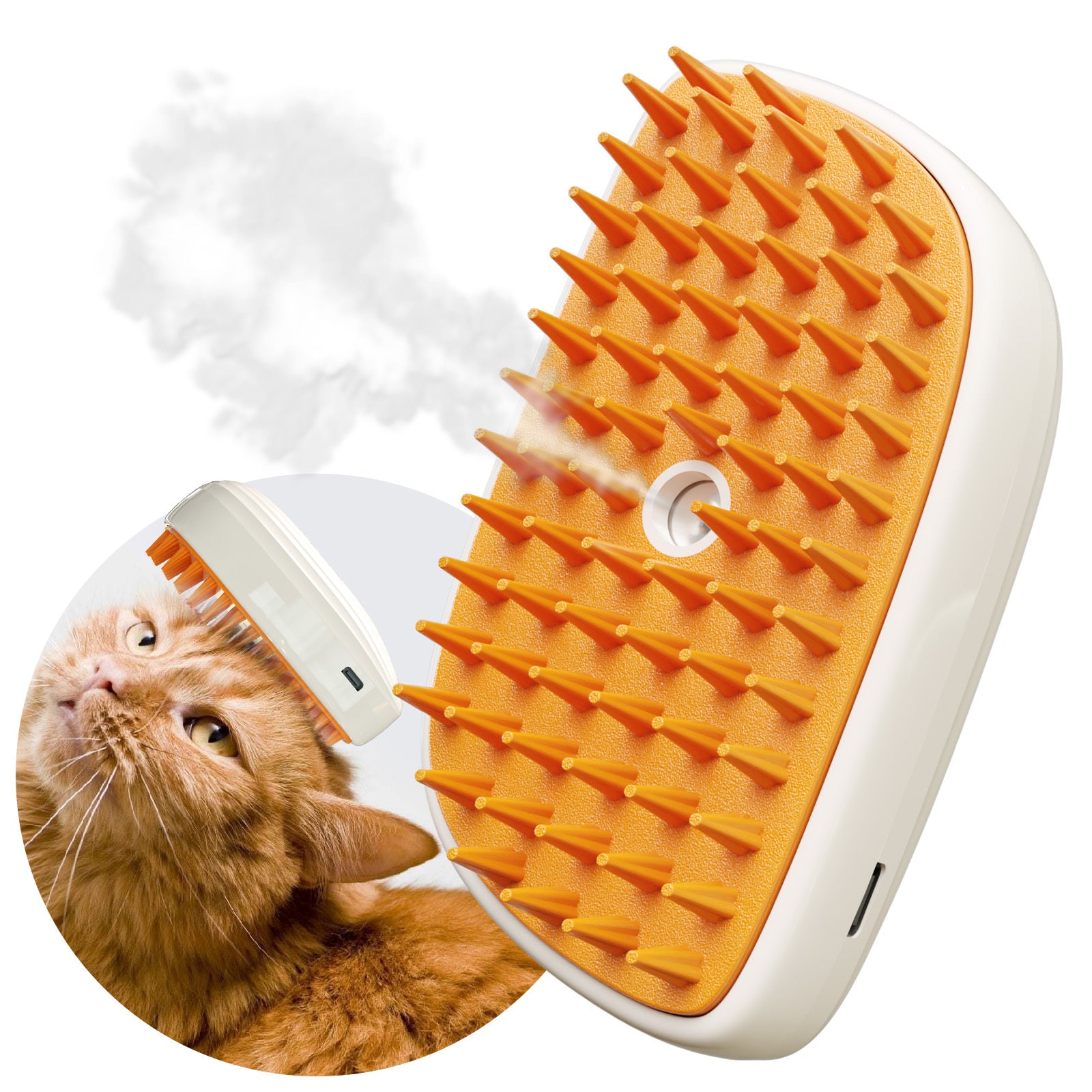 Cat Steam Brush 4 In 1 Anti Static Grooming
