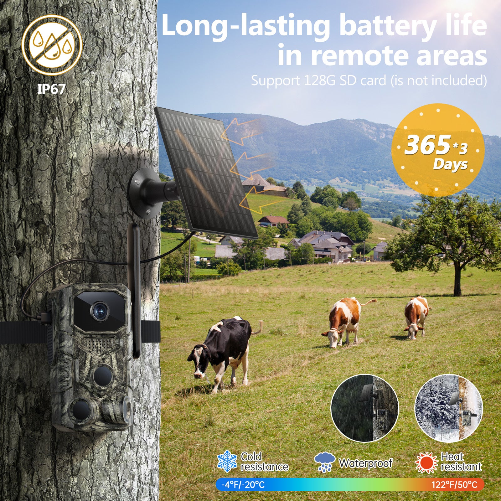 Brave Trail Camera Wide Angle 4MP GPS Tracking Deer Monitor