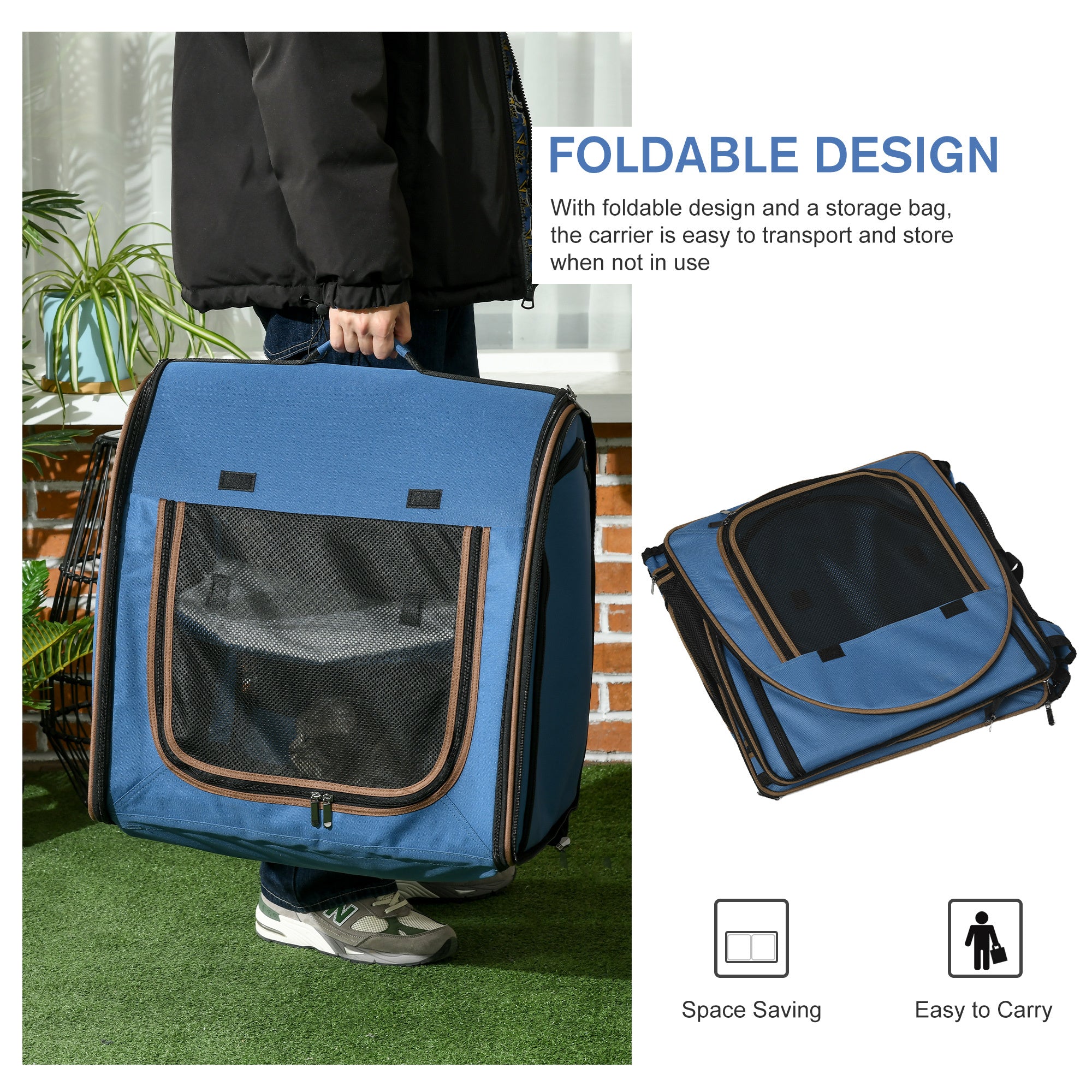 Twin Compartment Cat Kennel With Cushions