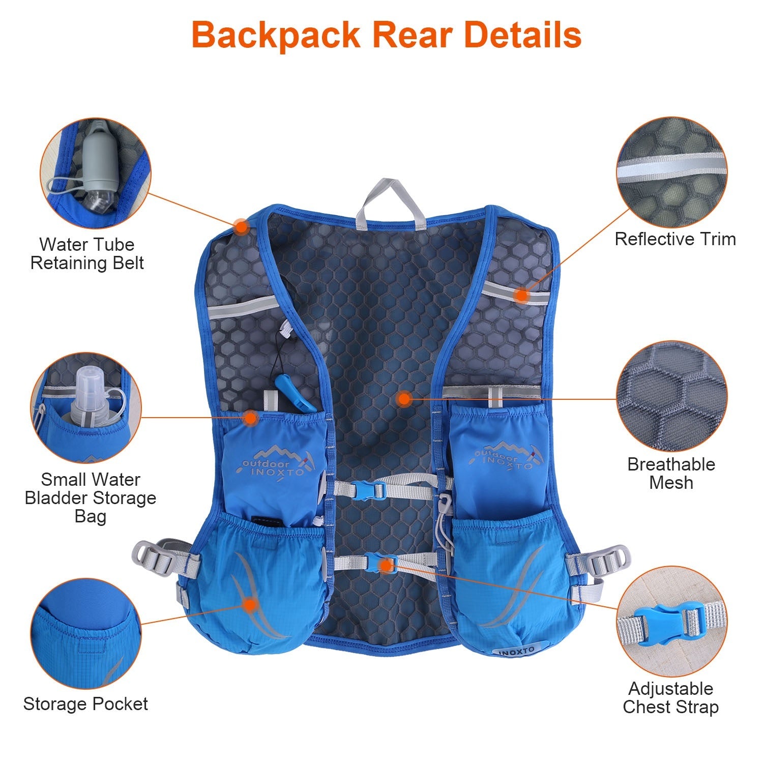 Hydration Vest Backpack 50oz Bladder Trail Ready