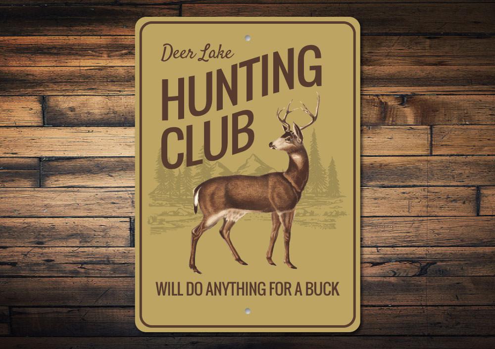 Hunting Club Sign For Rustic Charm