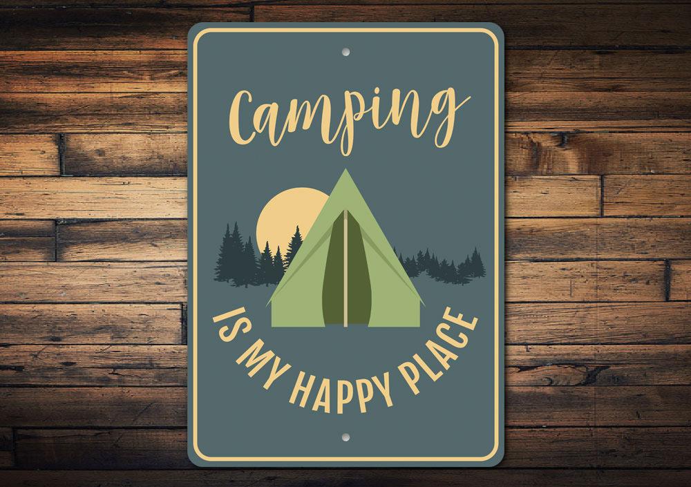 Camping Sign Adds Rustic Charm