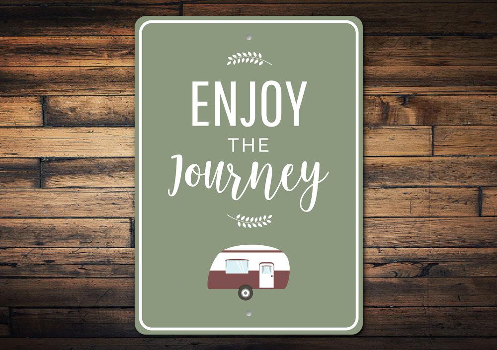 Camper Sign Green Rectangle