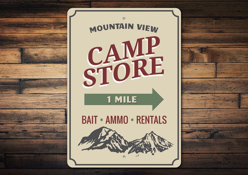 Camp Store Sign Enhances Decor