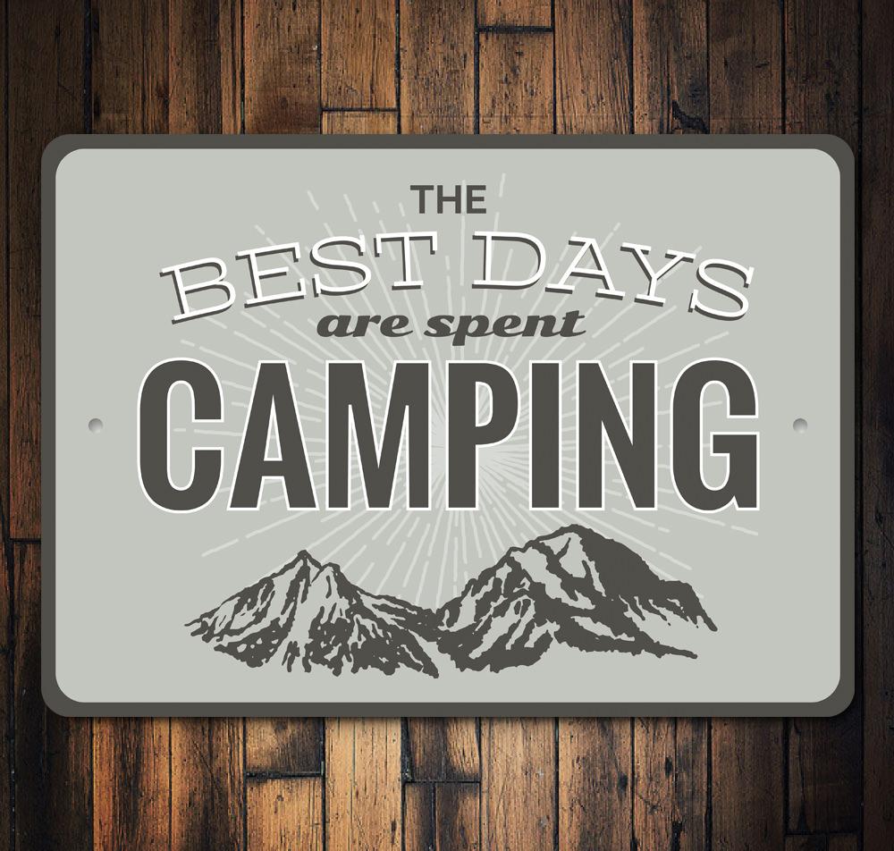 Adventurous Camping Sign Gray Personalized For Walls