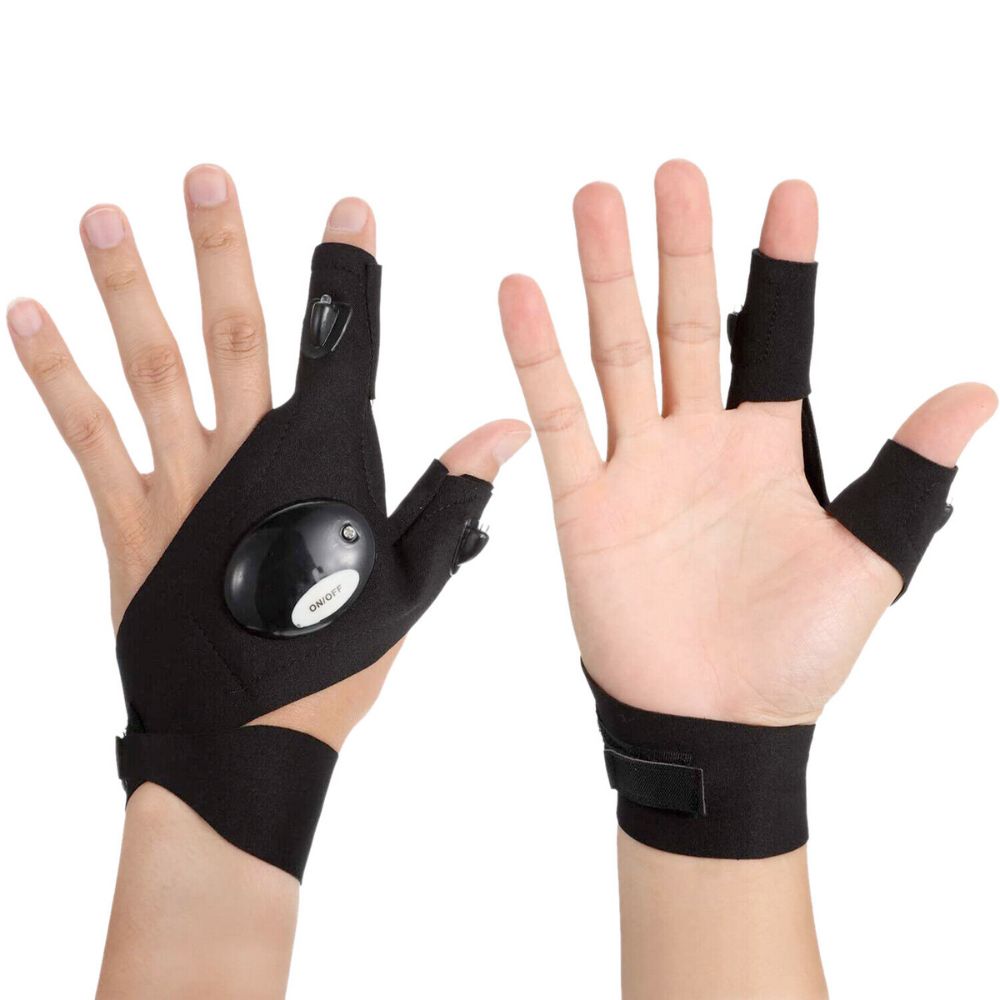 LED Gloves With Finger Lights For Handsfree Work