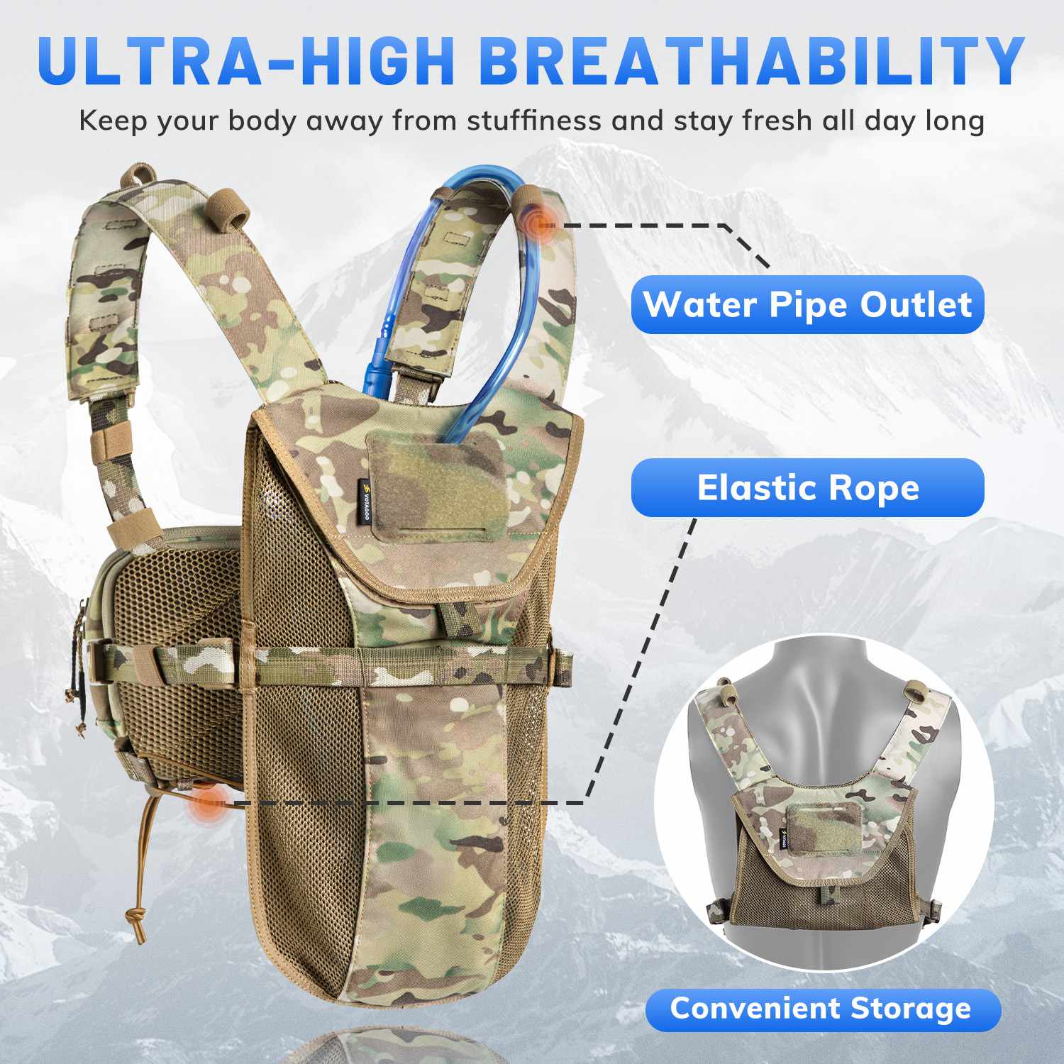 Running Hydration Vest With 2L Water No Bounce