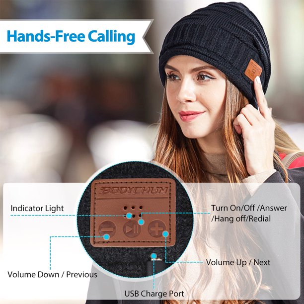 Unisex Bluetooth Beanie With Built In Headphones