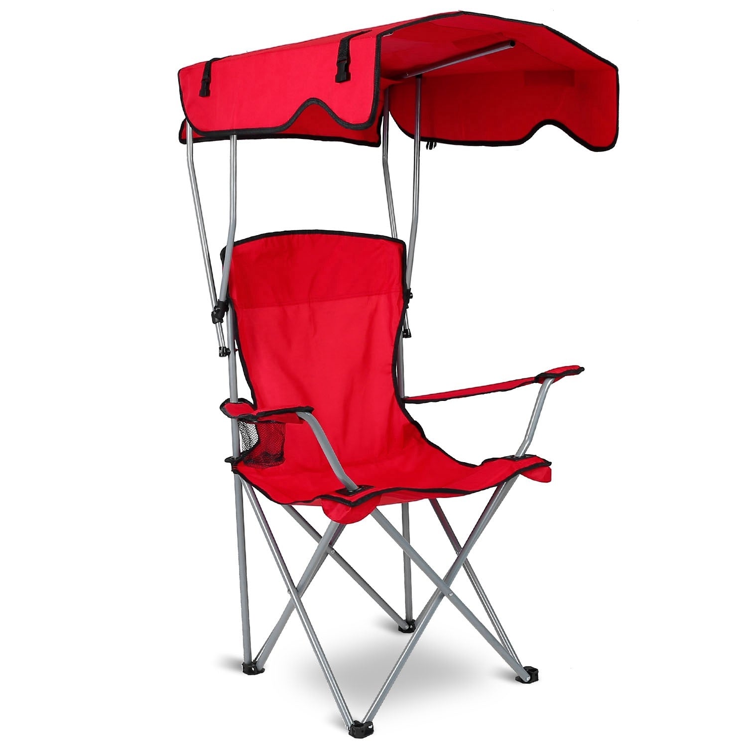 Foldable Camping Chair With Cup Holder And Canopy