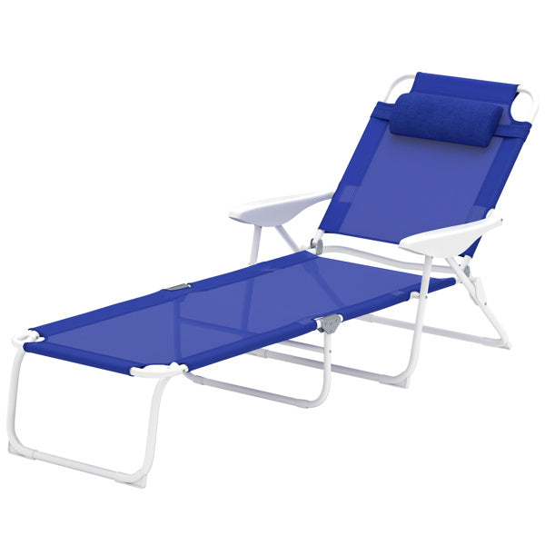 Beach Lounger With Four-Position Backrest
