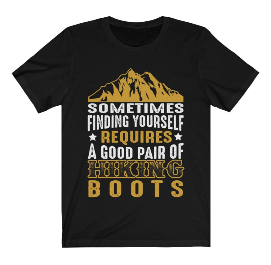 Unisex Graphic Tee Vinyl Print For Hiking
