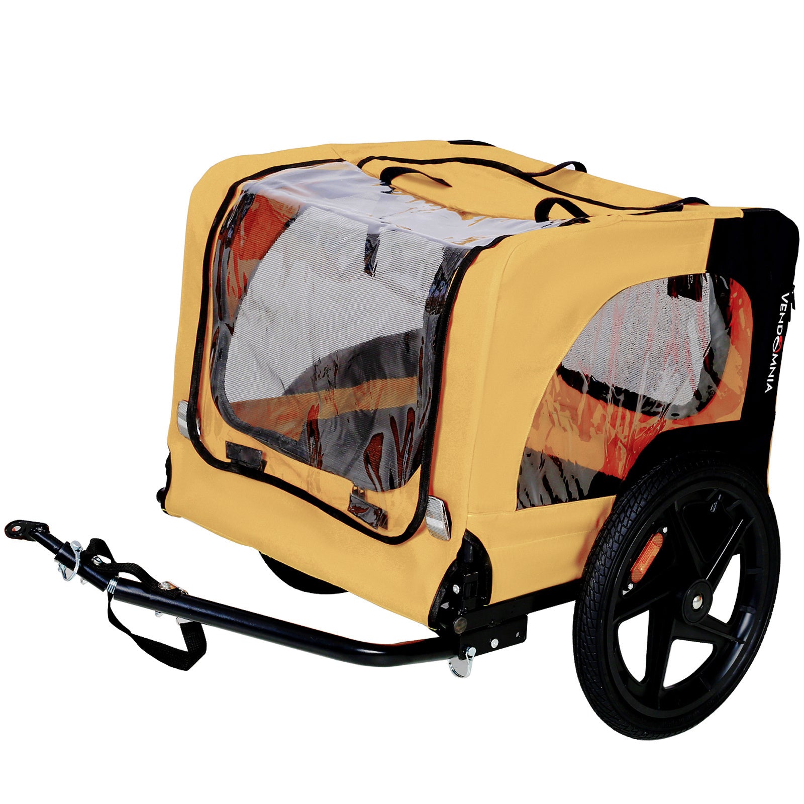 Foldable Pet Stroller With Bicycle Trailer Pets Up to 88Lbs
