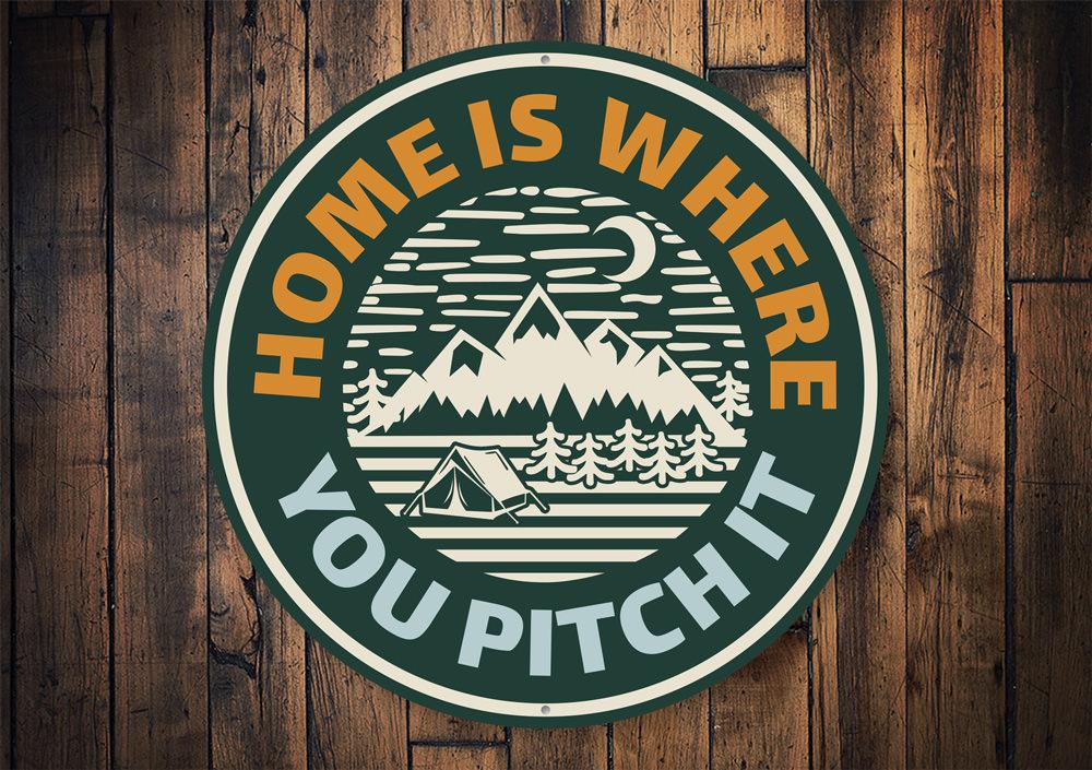 Green Circle Sign for Home Decor
