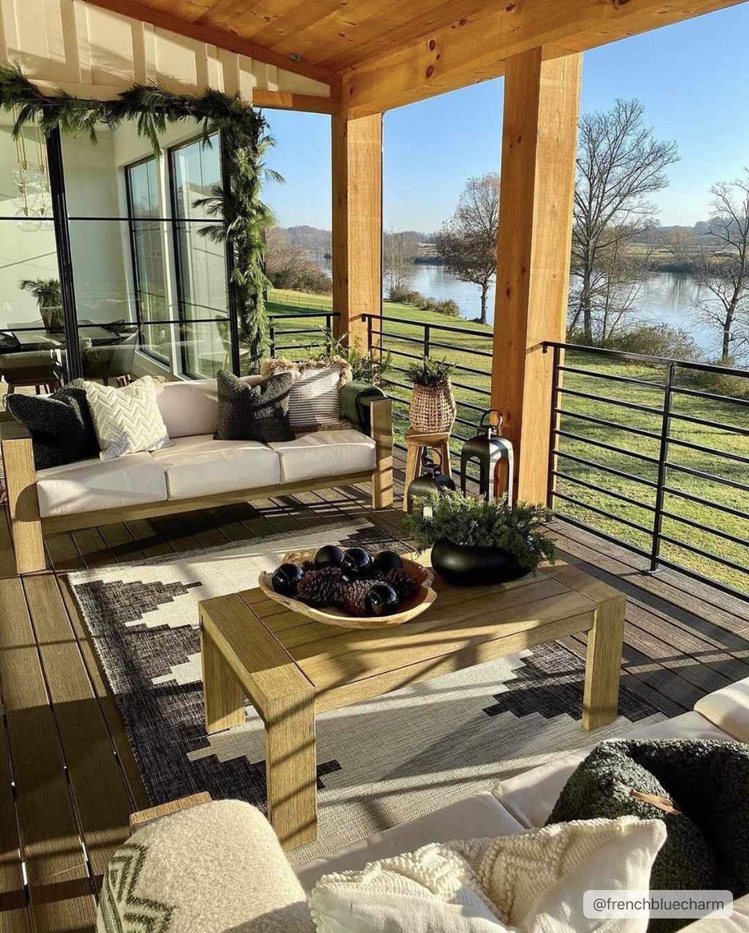 Stunning Outdoor Rug With Aztec Pattern Easy To Clean